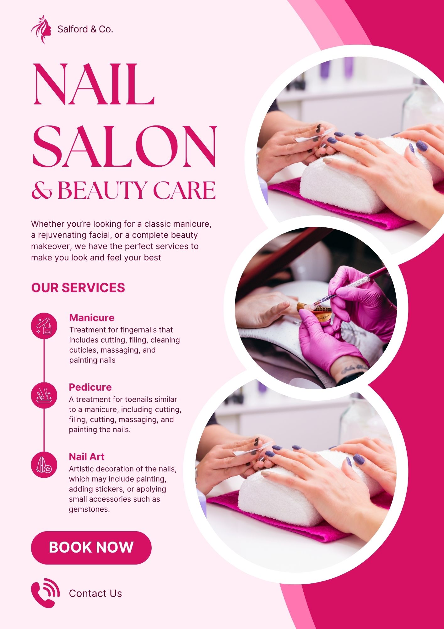 Pinail Salon & Beauty Care Promotional Flyer